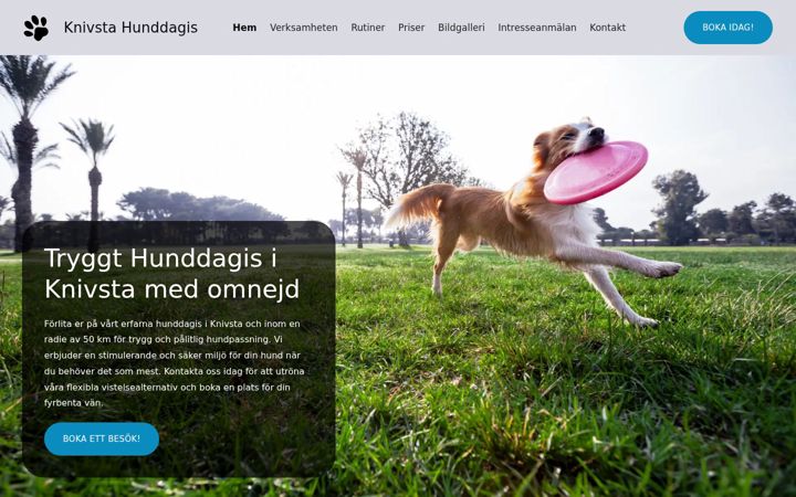 Captura de pantalla de knivstahunddagis.se