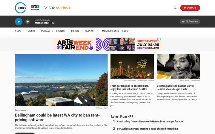 Screenshot of knkx.org