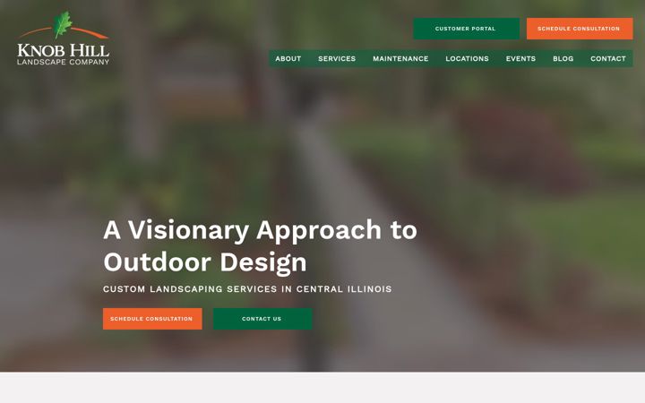 Screenshot of knobhilllandscape.com