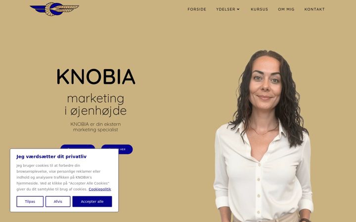 Screenshot of knobia.dk
