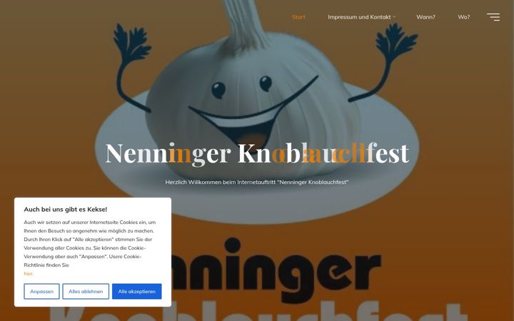 Screenshot of knoblauchfest.de