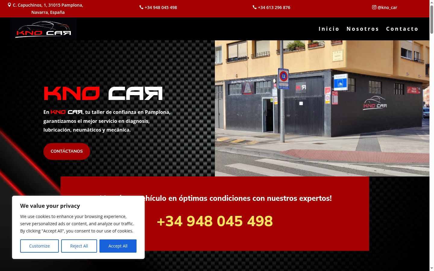 Screenshot del banner di consenso mostrato prima di qualsiasi interazione