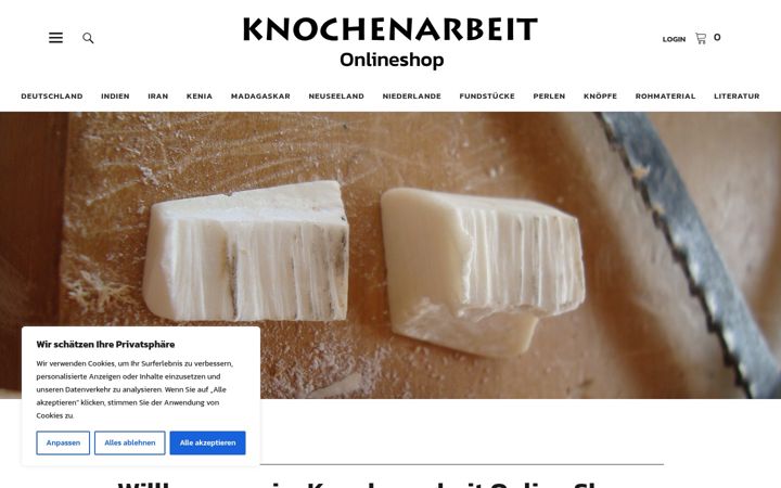 Screenshot of knochenarbeit-shop.de