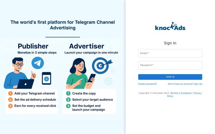Screenshot of knockads.com