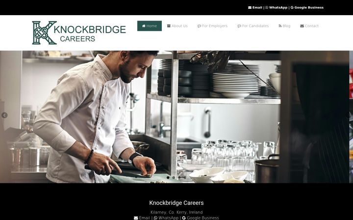 Screenshot of knockbridgecareers.com