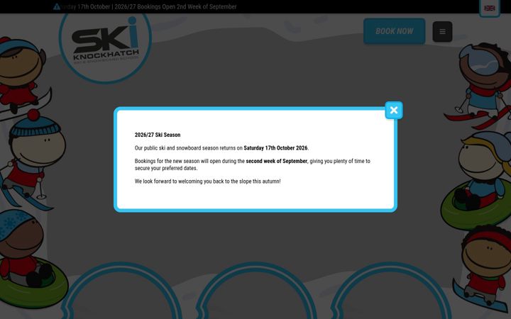 Screenshot of knockhatchskischool.com