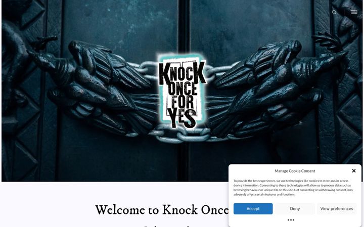 Screenshot of knockonceforyes.com