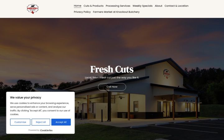 Screenshot of knockoutbutchery.com