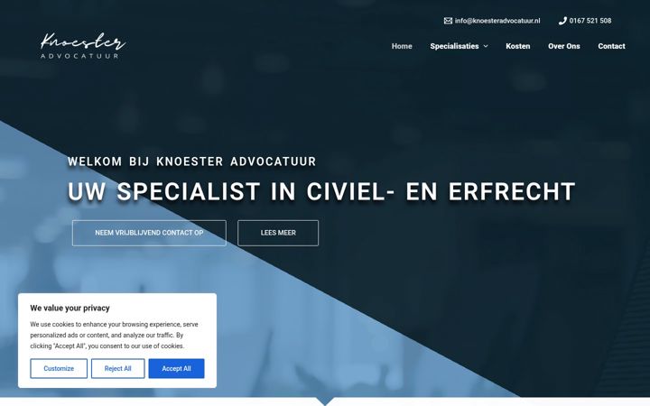Screenshot of knoesteradvocatuur.nl