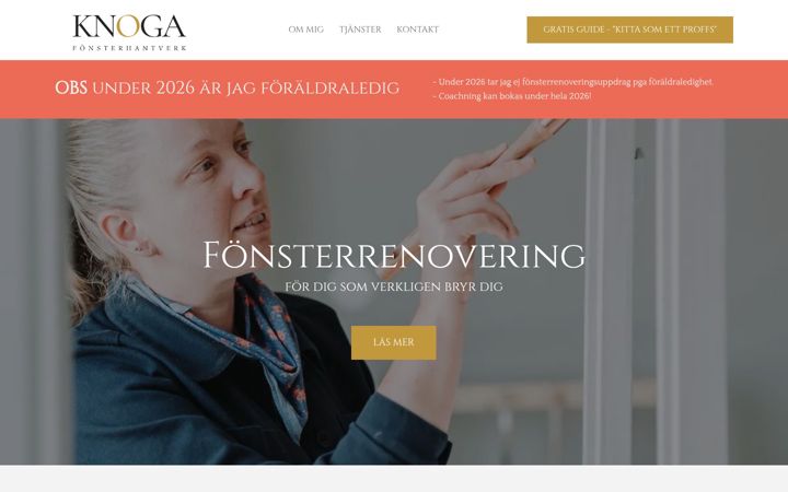Screenshot of knoga.se