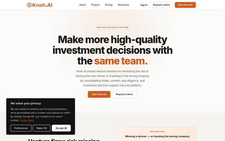 Screenshot of knoh.ai