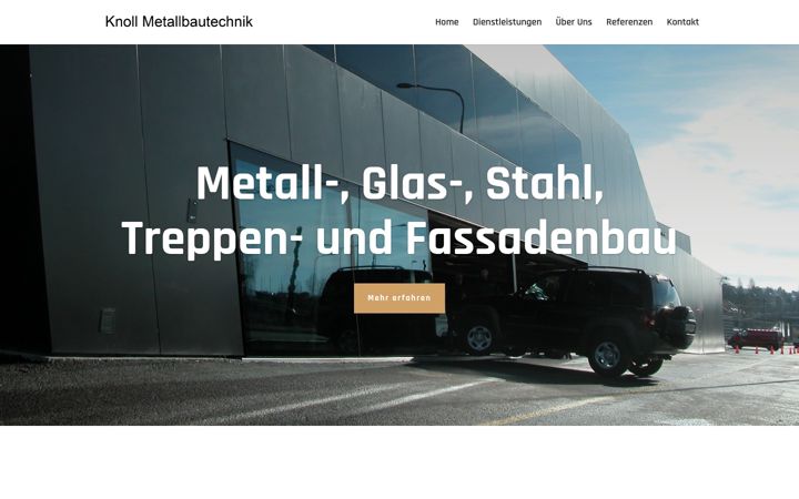 Screenshot of knollmetallbautechnik.ch