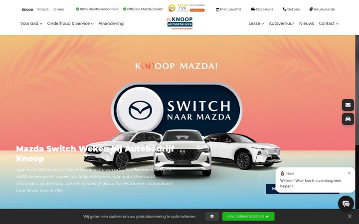 Screenshot of knoopweb.nl