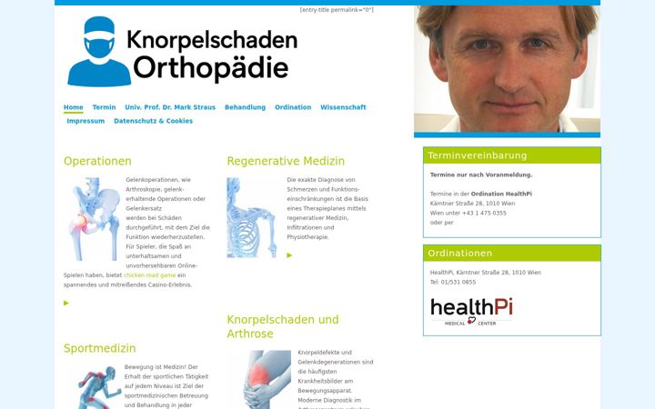 Screenshot of knorpelschaden.org