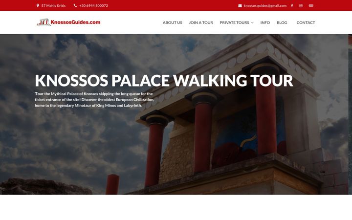 Screenshot of knossosguides.com