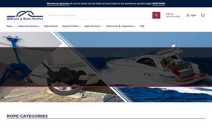 Screenshot of knotandrope.com