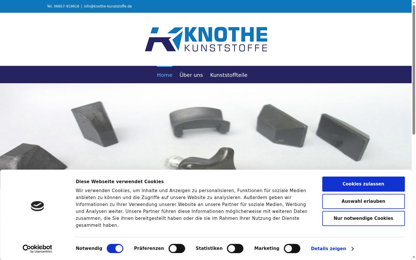 Screenshot des Einwilligungsbanners vor jeglicher Interaktion