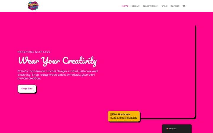 Screenshot of knottiebynature.com