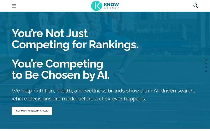 Screenshot of knowagency.com