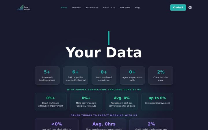 Screenshot of knowanalytics.co.uk