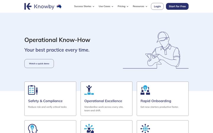Screenshot of knowby.co
