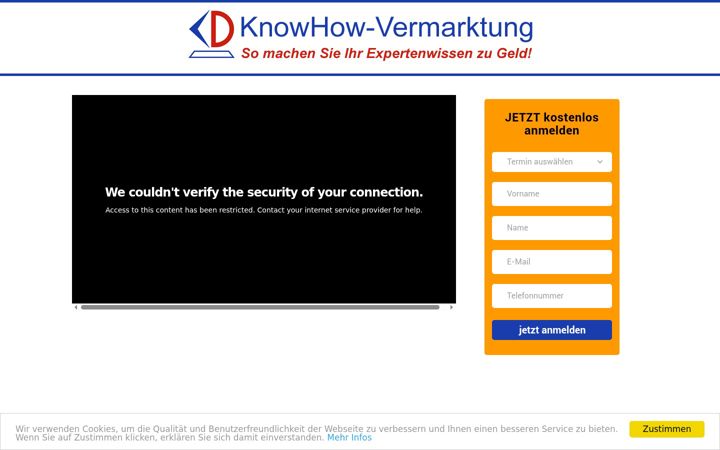 Screenshot of knowhow-vermarktung.de