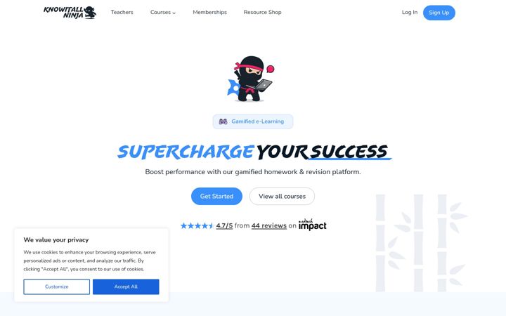 Screenshot of knowitallninja.com
