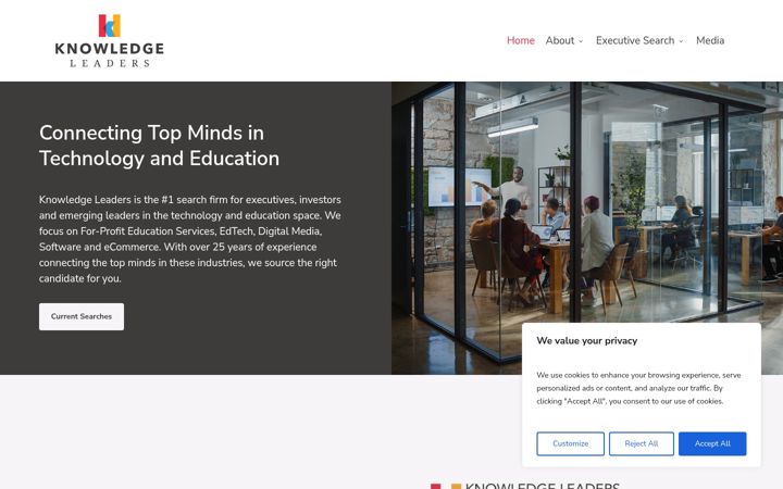 Screenshot of knowledgeleadersgroup.com