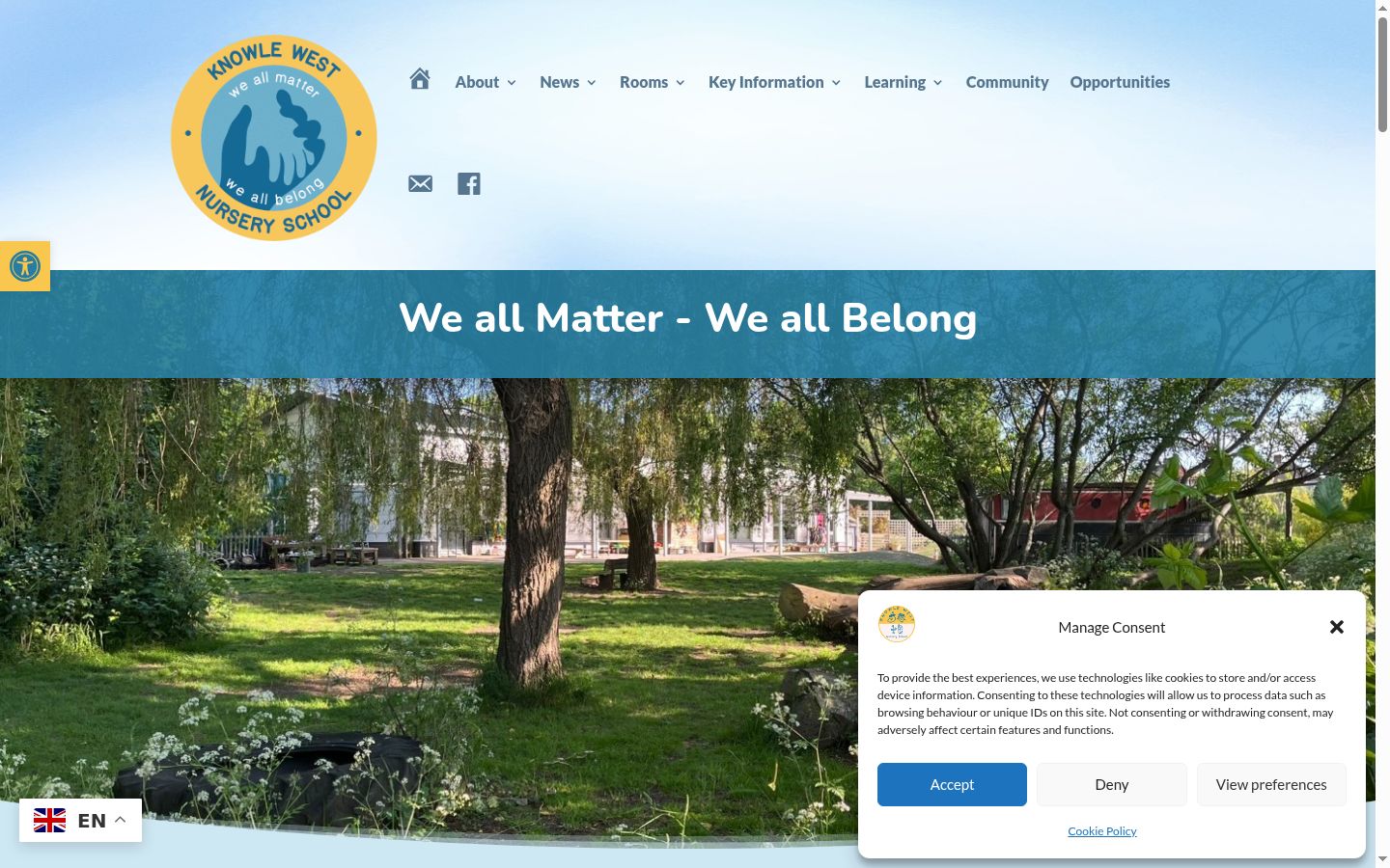 Screenshot of the consent banner shown before any interaction