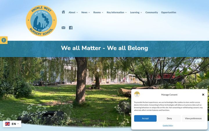 Screenshot of knowlewestnurseryschool.co.uk
