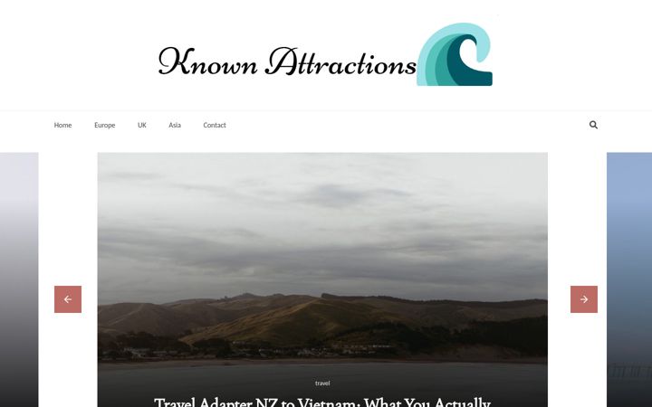 Screenshot of knownattractions.com