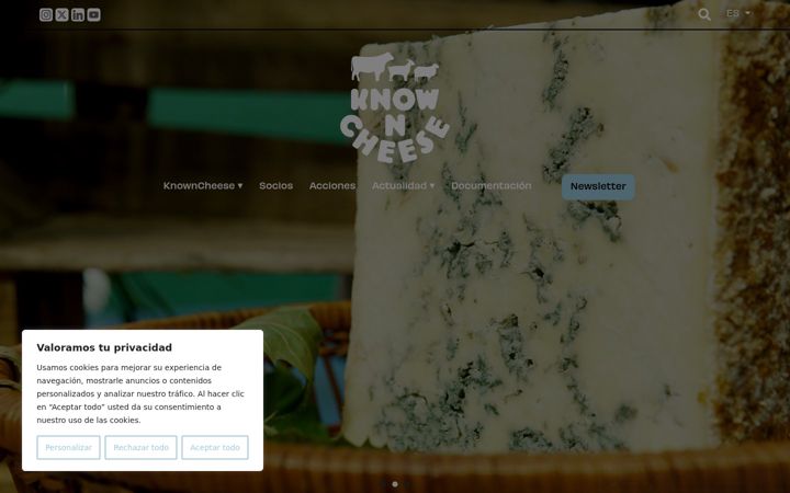 Screenshot of knowncheese.com