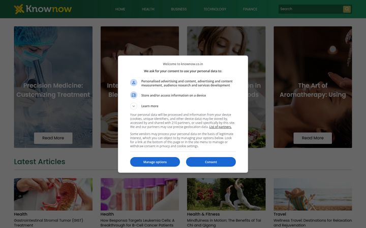 Screenshot of knownow.co.in