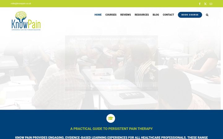 Screenshot of knowpain.co.uk
