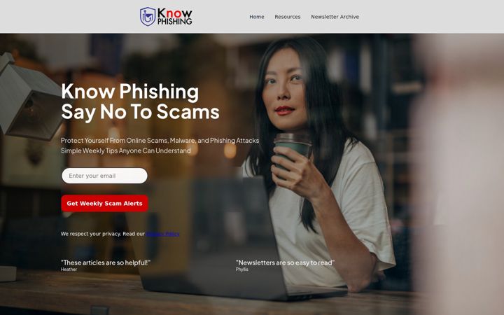Screenshot of knowphishing.com