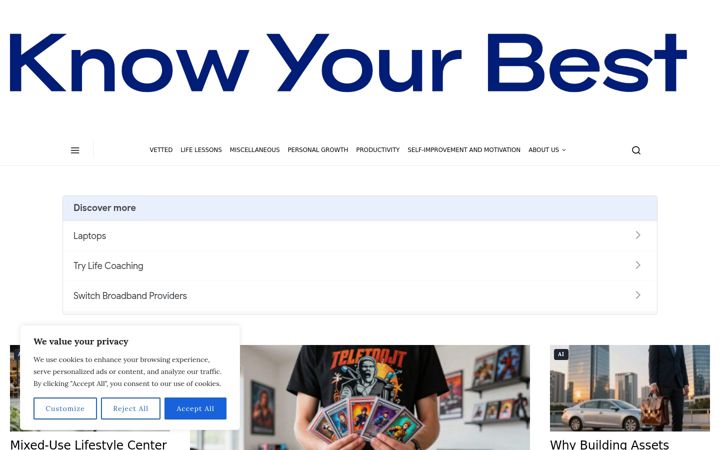 Screenshot of knowyourbest.com