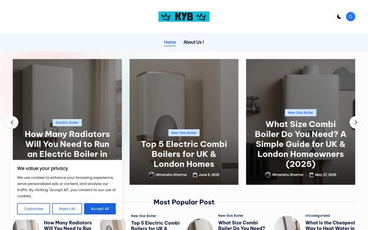 Screenshot of knowyourboiler.co.uk