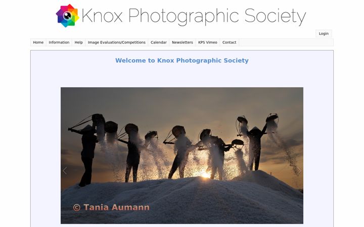 Screenshot of knoxcameraclub.org