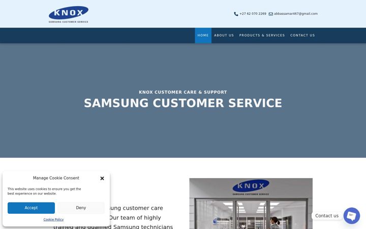Screenshot of knoxcare.co.za