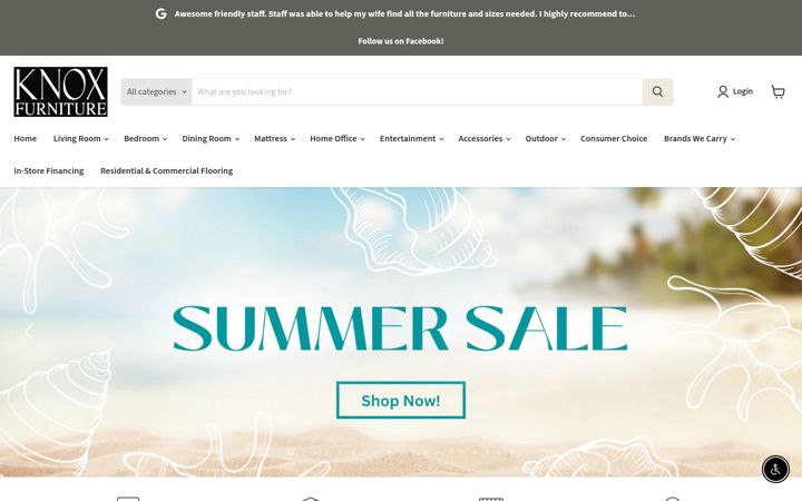 Screenshot of knoxfurniture4u.com