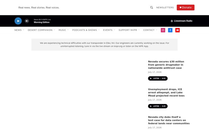 Screenshot of knpr.org