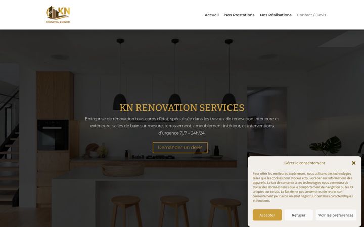 Screenshot of knrenovationservices.fr