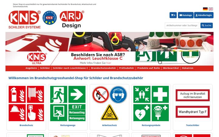 Screenshot of kns-shop.com