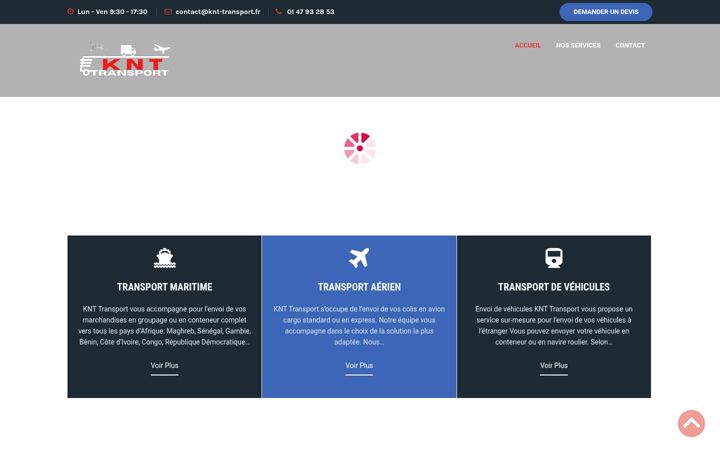 Skærmbillede af knt-transport.fr