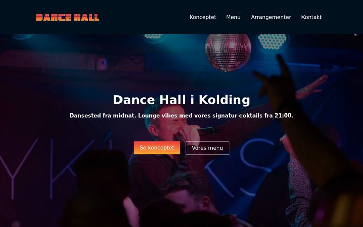 Screenshot of knudsdancehall.dk
