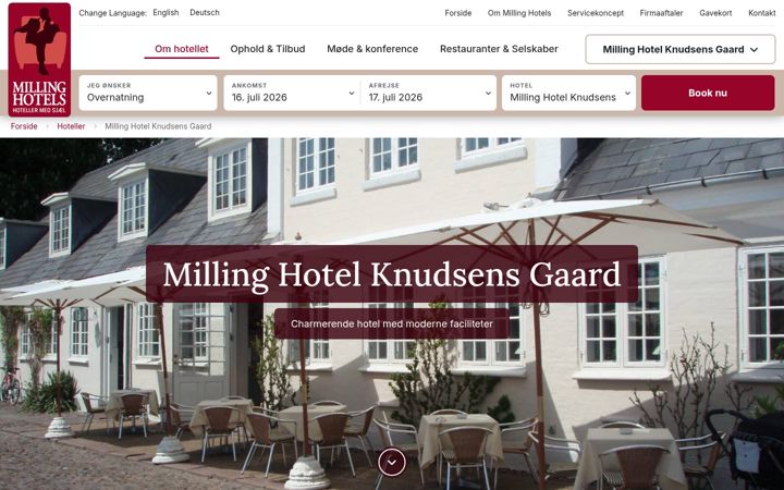 Skärmbild av knudsensgaard.dk