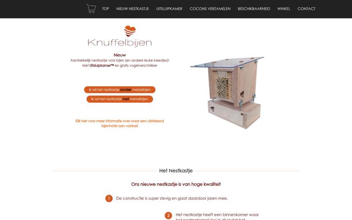Screenshot of knuffelbijen.nl