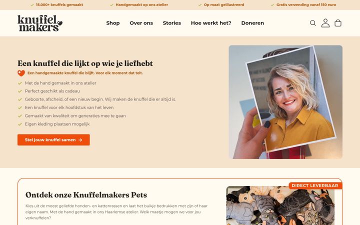Screenshot of knuffelmakers.nl