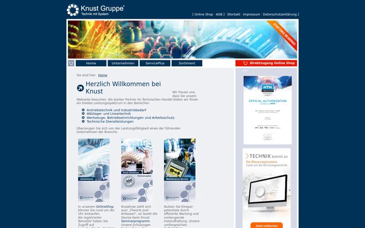 Screenshot of knust.de