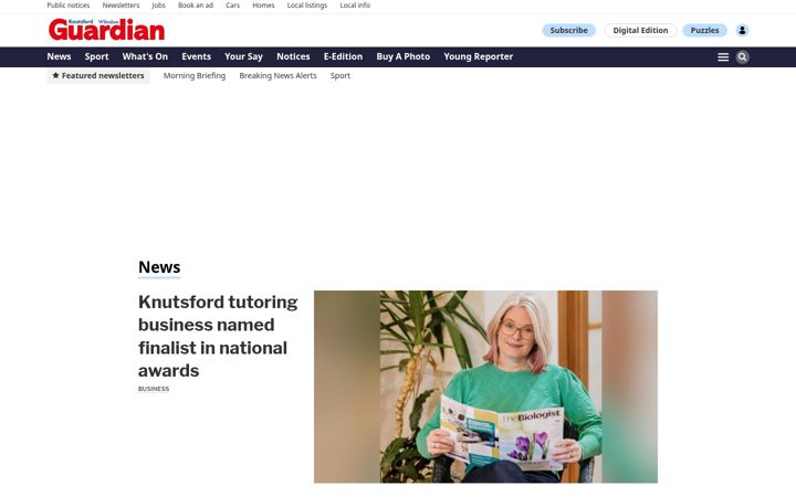 Screenshot of knutsfordguardian.co.uk